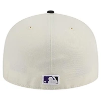 Casquette ajustée 59FIFTY New Era pour hommes, Colorado Rockies Mountain Chrome, blanche