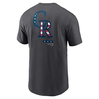 T-shirt Nike Colorado Rockies Americana anthracite pour homme