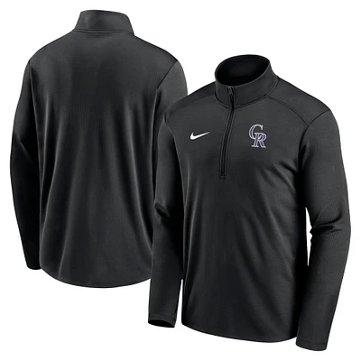 Haut à demi-glissière Nike Colorado Rockies Agility Pacer Performance léger pour homme Noir