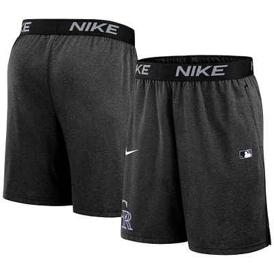 Short en tricot Nike noir pour homme, collection authentique des Colorado Rockies