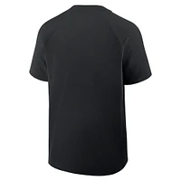 Coupe-vent à manches courtes raglan Nike Colorado Rockies Authentic Collection pour homme, noir