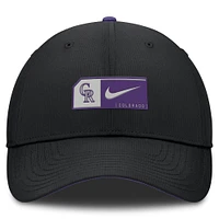 Men's Nike Black Colorado Rockies Club Primetime Adjustable Hat