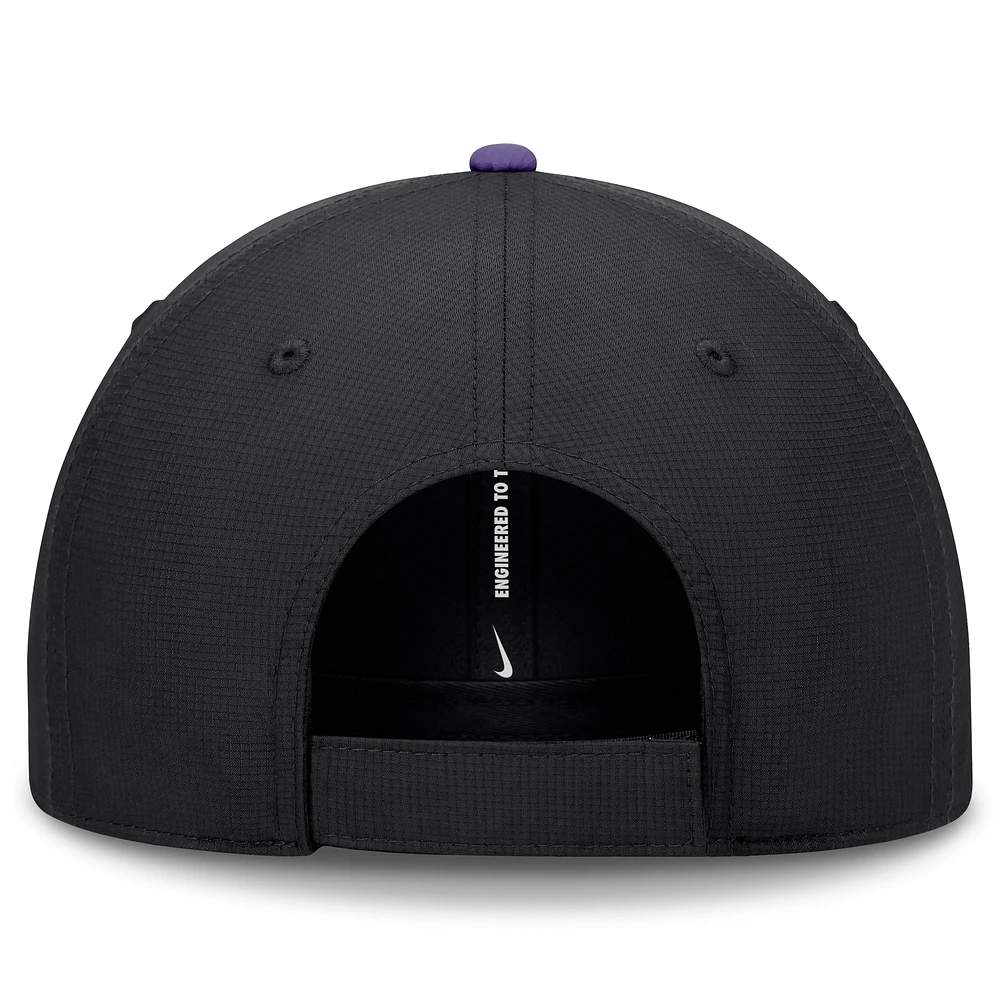Men's Nike Black Colorado Rockies Club Primetime Adjustable Hat