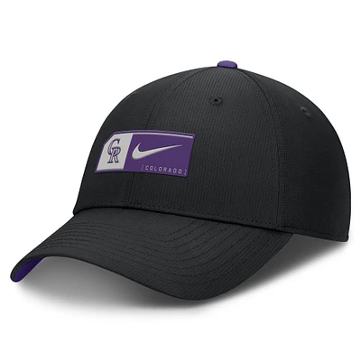 Men's Nike Black Colorado Rockies Club Primetime Adjustable Hat