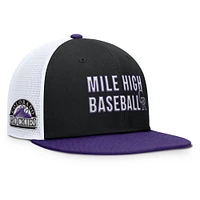 Casquette Snapback Nike Colorado Rockies Pro Trucker noire pour homme