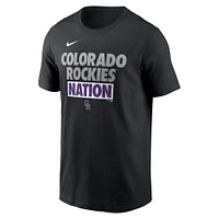 Men's Nike Black Colorado Rockies Rally Rule T-Shirt