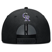 Men's Nike Black Colorado Rockies Rise Gaberdine Adjustable Hat