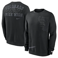 Men's Nike Black Colorado Rockies Statement Ball Game Fleece Pullover Sweatshirt