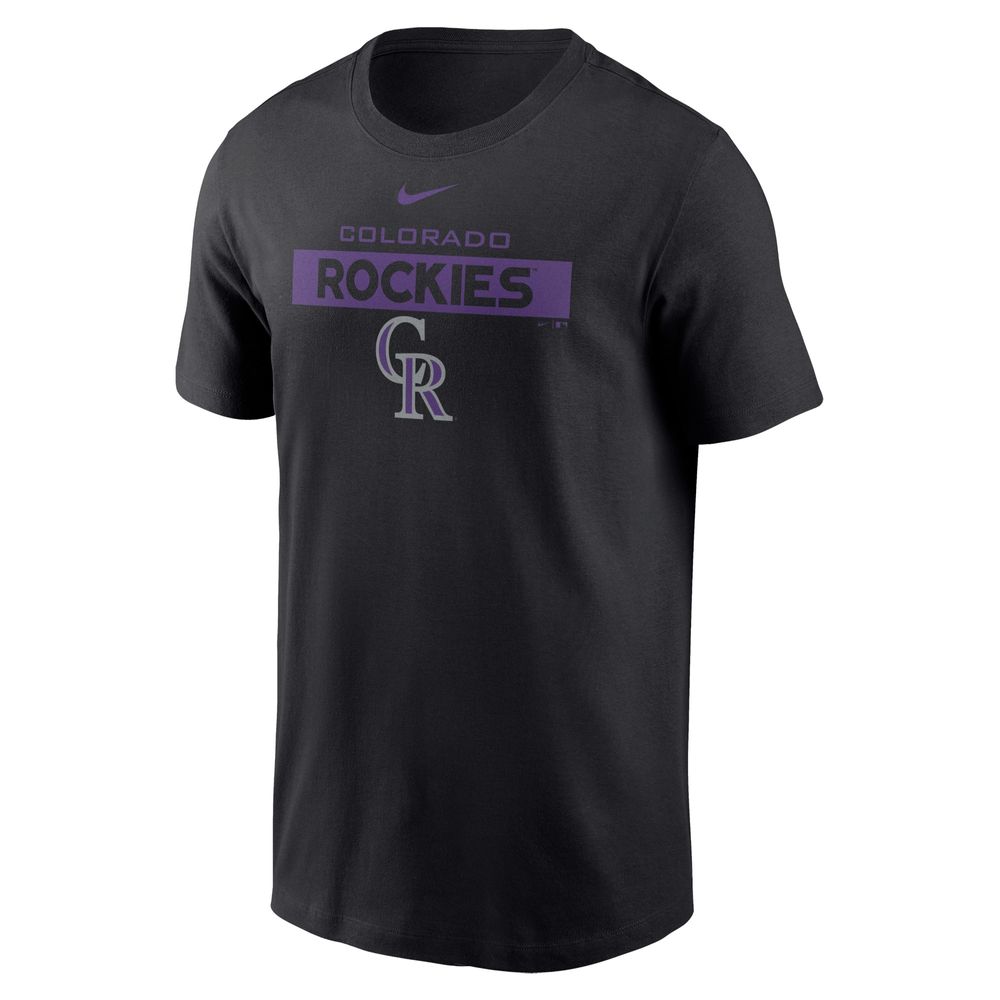 Men's Nike Black Colorado Rockies Team T-Shirt