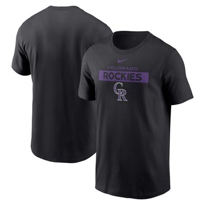 Men's Nike Black Colorado Rockies Team T-Shirt