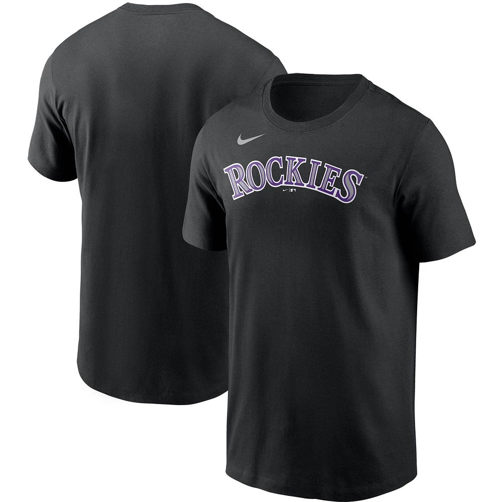 T-shirt Nike noir avec logo de l'équipe des Rockies du Colorado pour homme