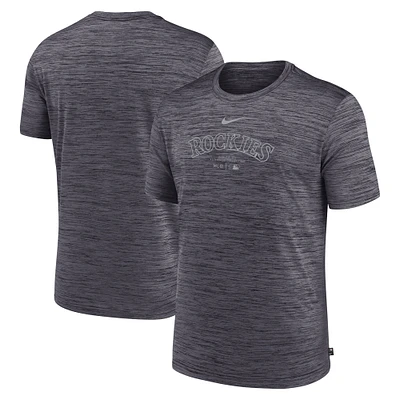 Men's Nike Charcoal Colorado Rockies Authentic Collection Velocity Performance Practice T-Shirt