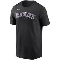 Men's Nike Charlie Blackmon Black Colorado Rockies Name & Number T-Shirt