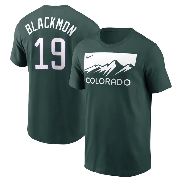 Women's Nike Charlie Blackmon Black Colorado Rockies Name & Number