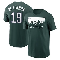 Men's Nike Charlie Blackmon Green Colorado Rockies City Connect Name & Number T-Shirt