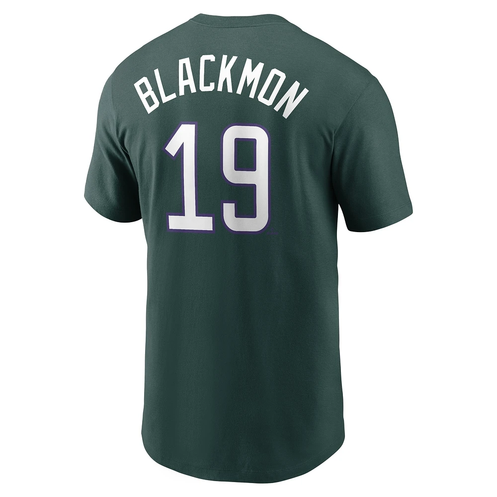 Men's Nike Charlie Blackmon Green Colorado Rockies City Connect Name & Number T-Shirt