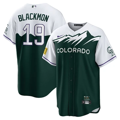 Men's Nike Charlie Blackmon Green Colorado Rockies City Connect Replica Player Jersey