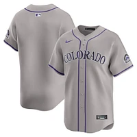 Maillot Nike Colorado Rockies Road Limited pour homme, gris