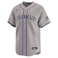 Maillot Nike Colorado Rockies Road Limited pour homme, gris