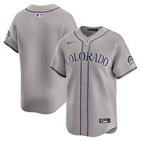Maillot Nike Colorado Rockies Road Limited pour homme, gris
