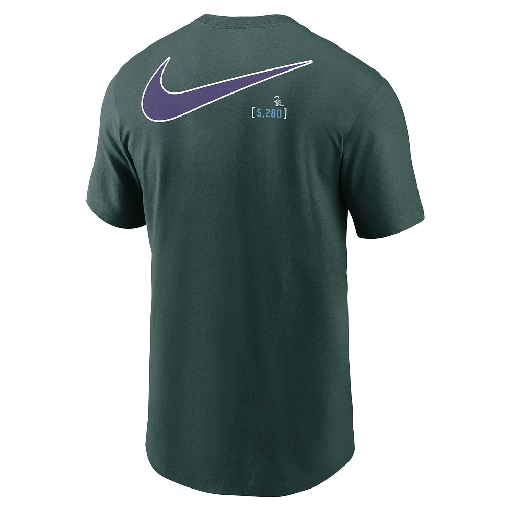 Men's Nike Green Colorado Rockies 2-Hit Speed City Connect T-Shirt