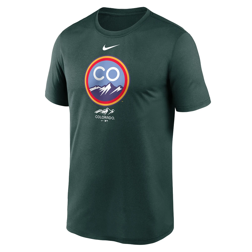 Men's Nike Green Colorado Rockies City Connect Logo T-Shirt