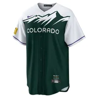 Maillot d'équipe Nike Colorado Rockies City Connect Replica vert pour homme