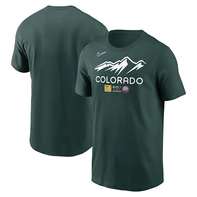 Men's Nike Green Colorado Rockies City Connect Wordmark T-Shirt