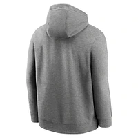 Men's Nike  Heather Gray Colorado Rockies 2025 City Connect French Terry Club Fleece Pullover Hoodie