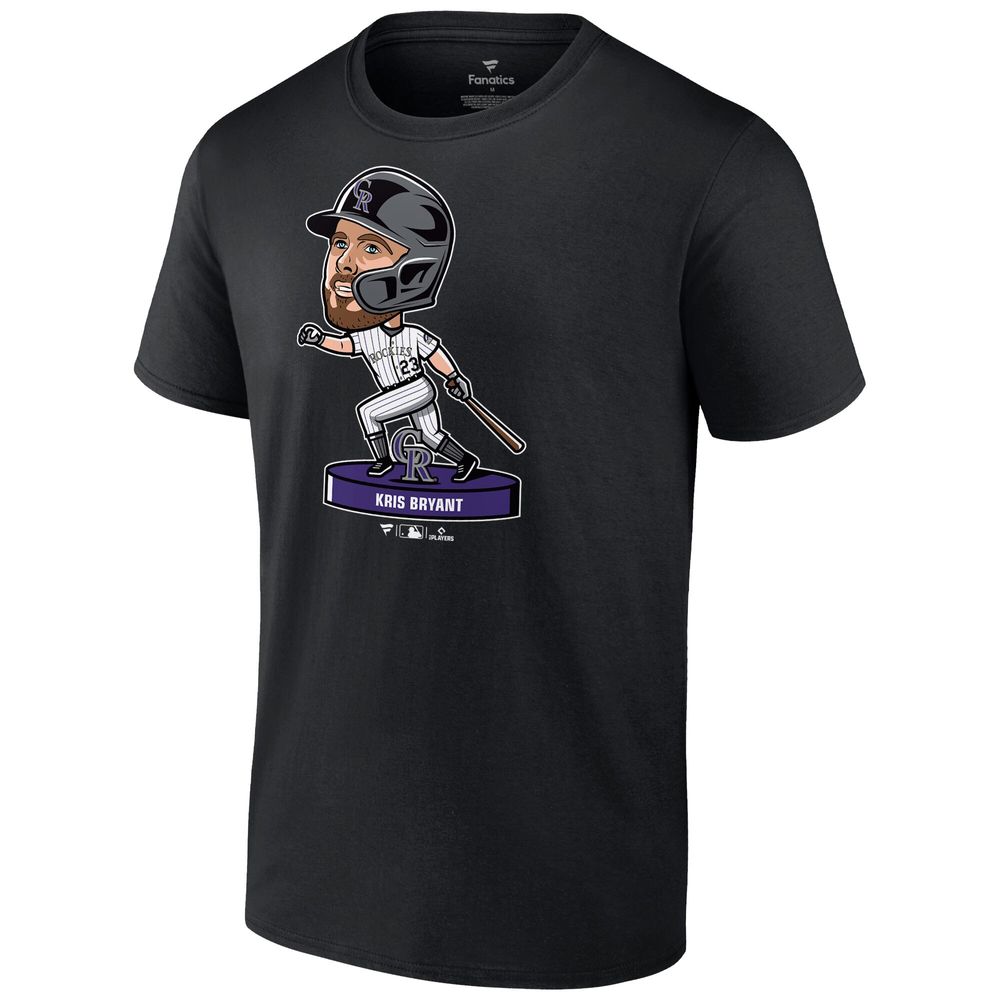 Men's Nike Kris Bryant Black Colorado Rockies Bobblehead T-Shirt