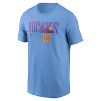 Men's Nike Kris Bryant Light Blue Colorado Rockies 2025 City Connect Fuse Name & Number T-Shirt