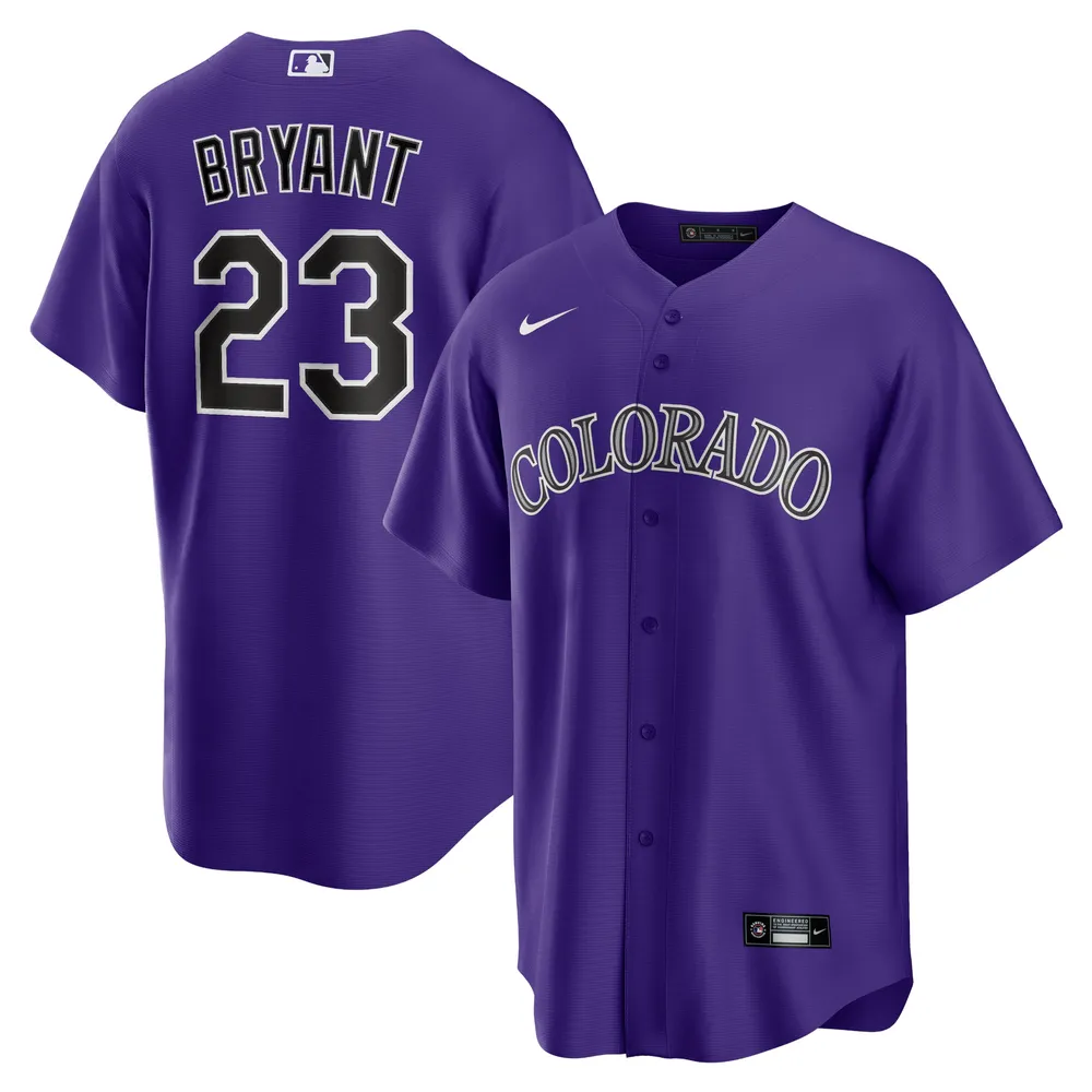 Maillot de joueur alternatif Nike Kris Bryant violet des Colorado Rockies pour homme