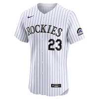 Maillot Nike Kris Bryant pour homme, blanc, Colorado Rockies, Domicile Elite