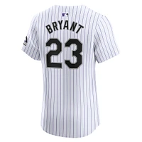 Men's Nike Kris Bryant White Colorado Rockies Home Elite Jersey