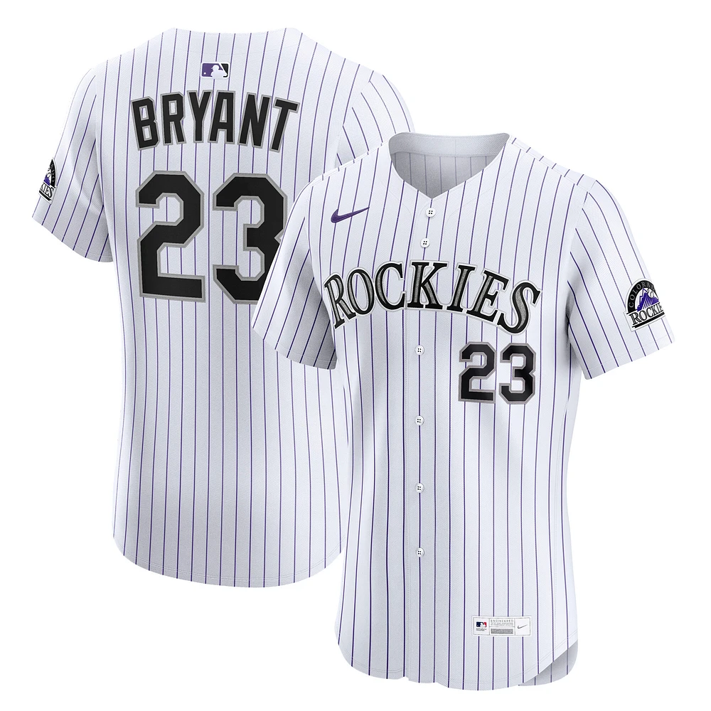Men's Nike Kris Bryant White Colorado Rockies Home Elite Player Jersey
