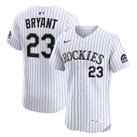 Men's Nike Kris Bryant White Colorado Rockies Home Elite Player Jersey