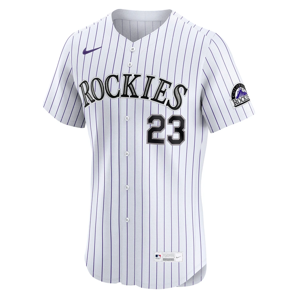 Men's Nike Kris Bryant White Colorado Rockies Home Elite Player Jersey