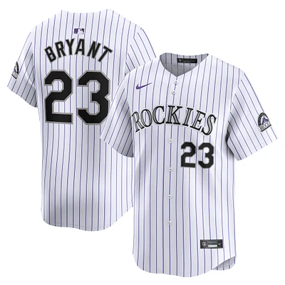 Maillot Nike Kris Bryant pour homme, blanc, Colorado Rockies, domicile limité, joueur