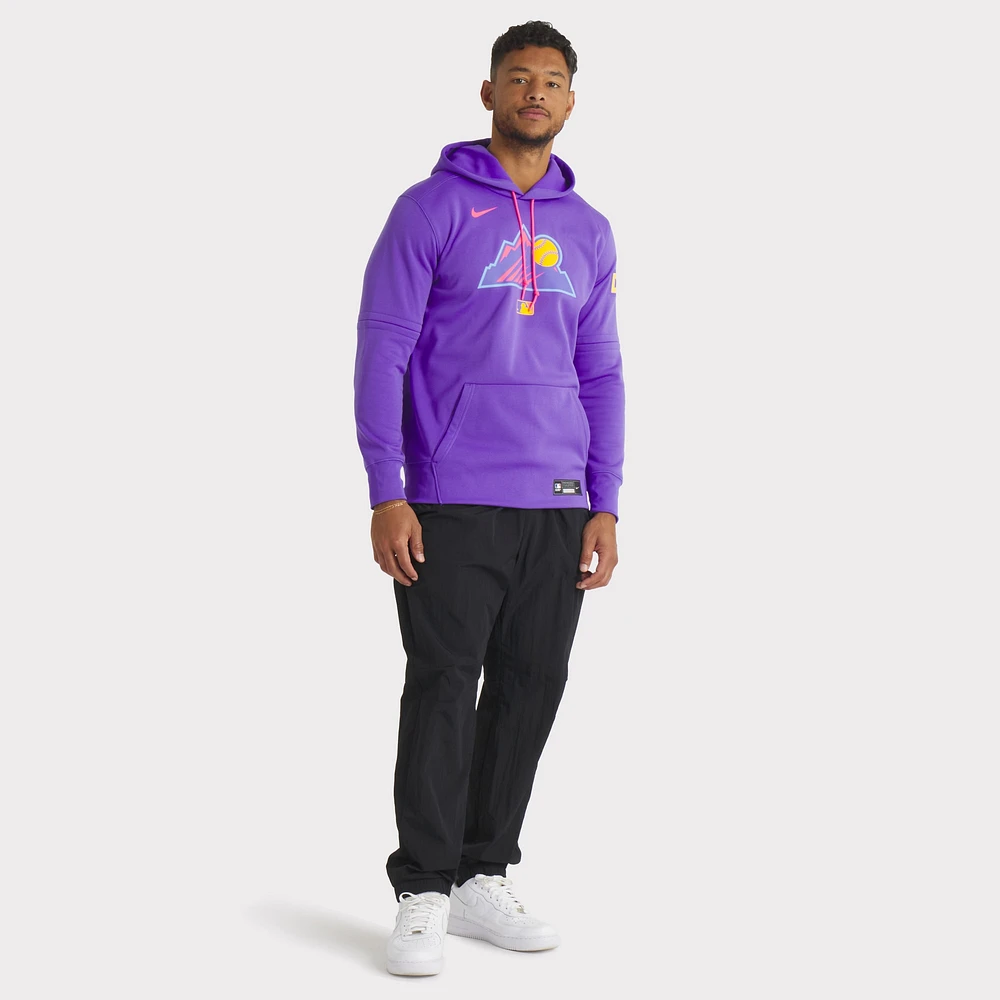 Men's Nike  Purple Colorado Rockies 2025 City Connect Authentic Collection Therma Pullover Hoodie