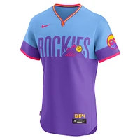 Men's Nike Purple Colorado Rockies 2025 City Connect Elite Jersey