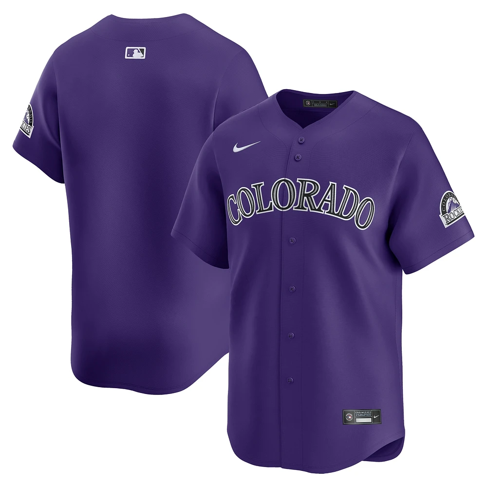 Maillot Nike Violet Colorado Rockies Alternate Limited pour homme