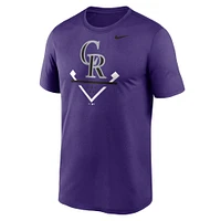T-shirt Nike Colorado Rockies Icon Legend violet pour homme