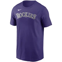 T-shirt Nike violet avec nom et numéro des Rockies du Colorado pour hommes