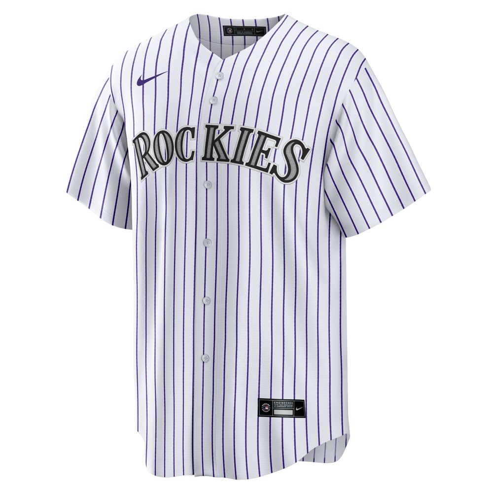 Men's Nike White Colorado Rockies Home Blank Replica Jersey