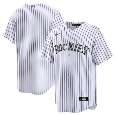 Men's Nike White Colorado Rockies Home Blank Replica Jersey