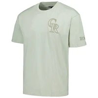 Men's Pro Standard Mint Colorado Rockies Neutral CJ Dropped Shoulders T-Shirt