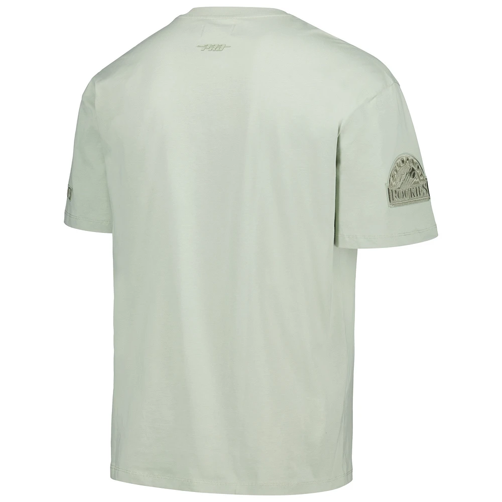 Men's Pro Standard Mint Colorado Rockies Neutral CJ Dropped Shoulders T-Shirt