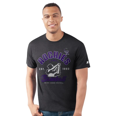 Men's Starter  Black Colorado Rockies Prime Time Batter T-Shirt