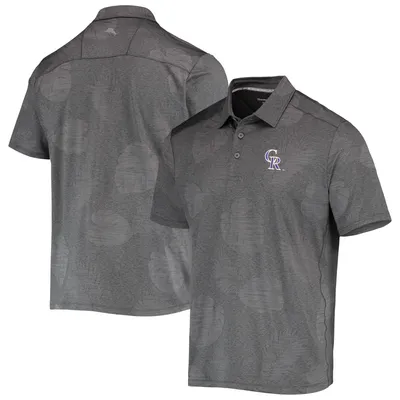 Polo Tommy Bahama Charcoal Colorado Rockies Palm Coast Delray Fond IslandZone pour homme