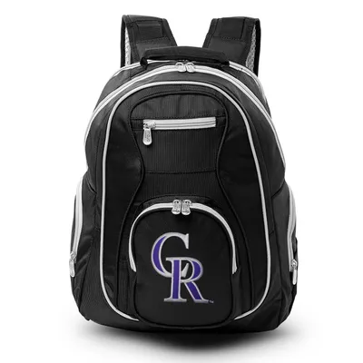 Colorado Rockies MOJO Trim Color Laptop Backpack - Black